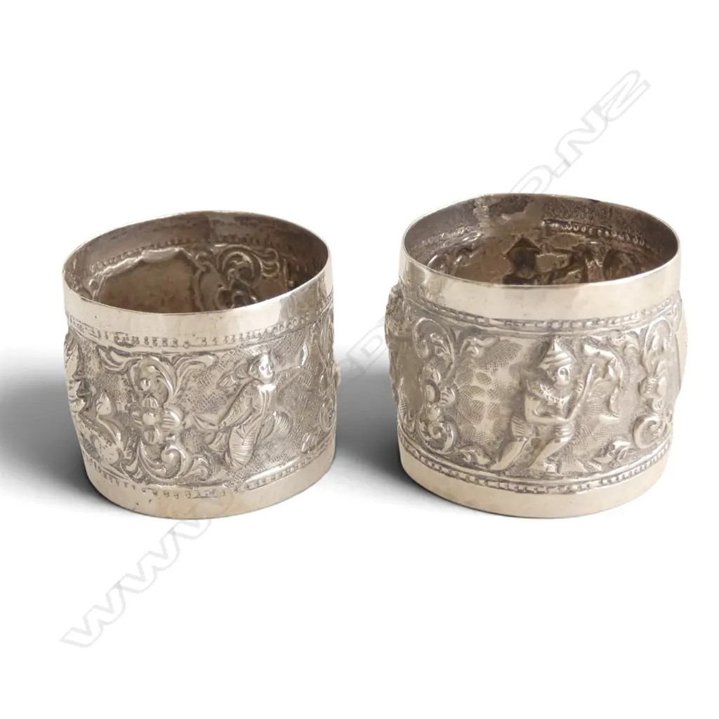 PR TESTED S/SILVER NAPKIN RINGS 38.4GMS Image 1++
