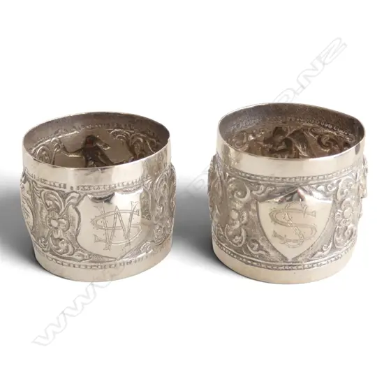 PR TESTED S/SILVER NAPKIN RINGS 38.4GMS