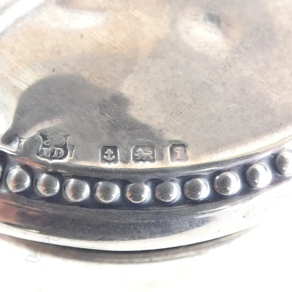 EARLY 20thC SILVER TOPPED CUT CRYSTAL HAIR TIDY JAR. Lid 16gms Image 1++