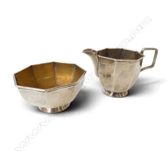 835 SILVER MILK JUG & SUGAR BOWL 167gms