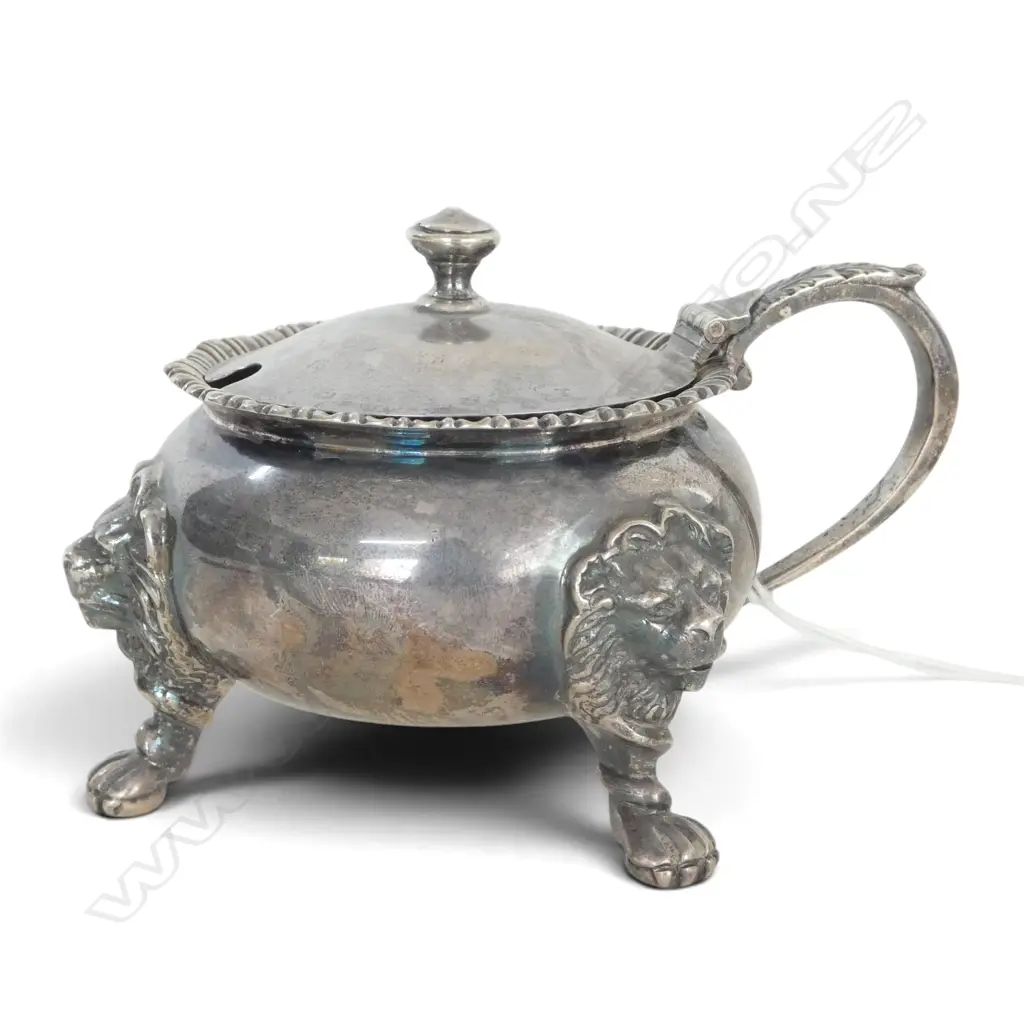 S/SILVER MUSTARD POT 231GMS Image 1++