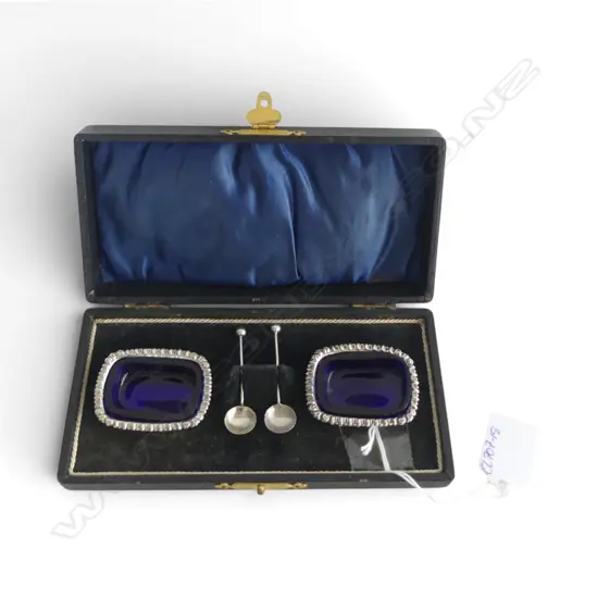 CASED PR STG SILVER SALTS, BIRMINGHAM 1939, 18.76gms