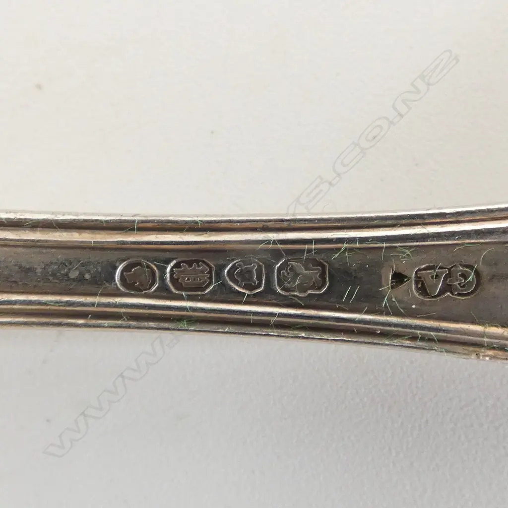 7 STG SILVER LUNCHEON FORKS, ASST. DATES, 444gms Image 1++