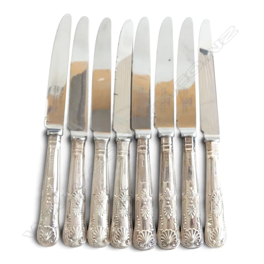 8 STG SILVER HANDLED KNIVES L.225mm Image 1++