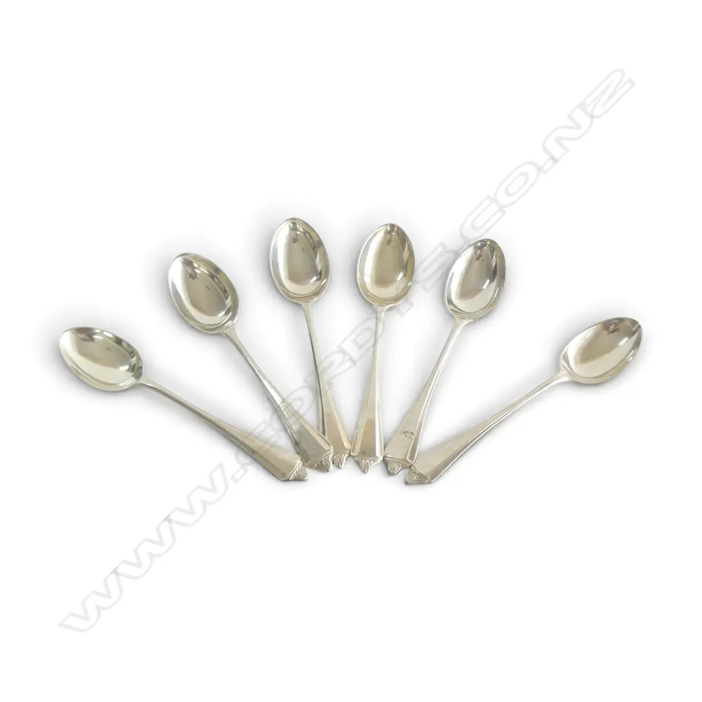 6 STG SILVER TEASPOONS 72gms Image 1++