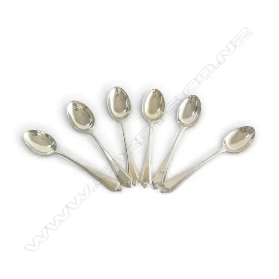 6 STG SILVER TEASPOONS 72gms