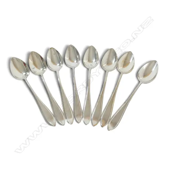 8 DUTCH SILVER TEA SPOONS 93gms