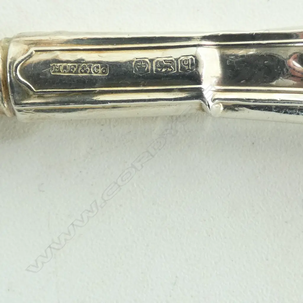 CASED SET OF 6 BUTTER KNIVES stg silver handle L.70mm Image 1++