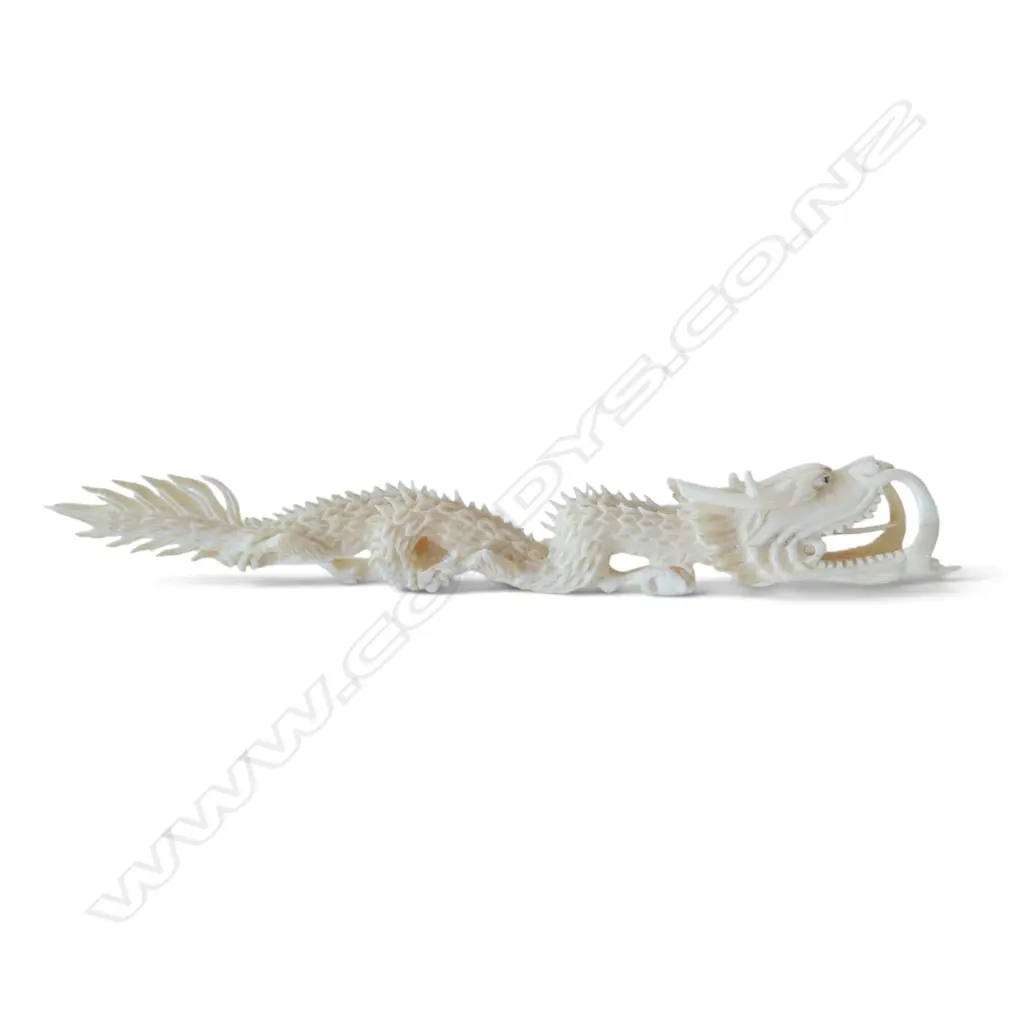 CHINESE CARVED BONE DRAGON Image 1++