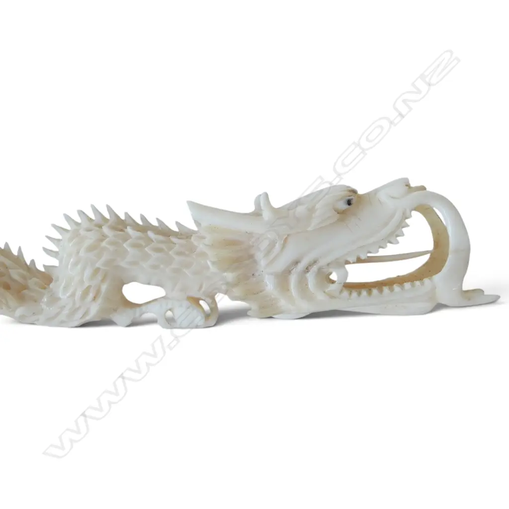 CHINESE CARVED BONE DRAGON Image 1++