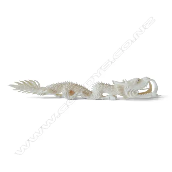 CHINESE CARVED BONE DRAGON