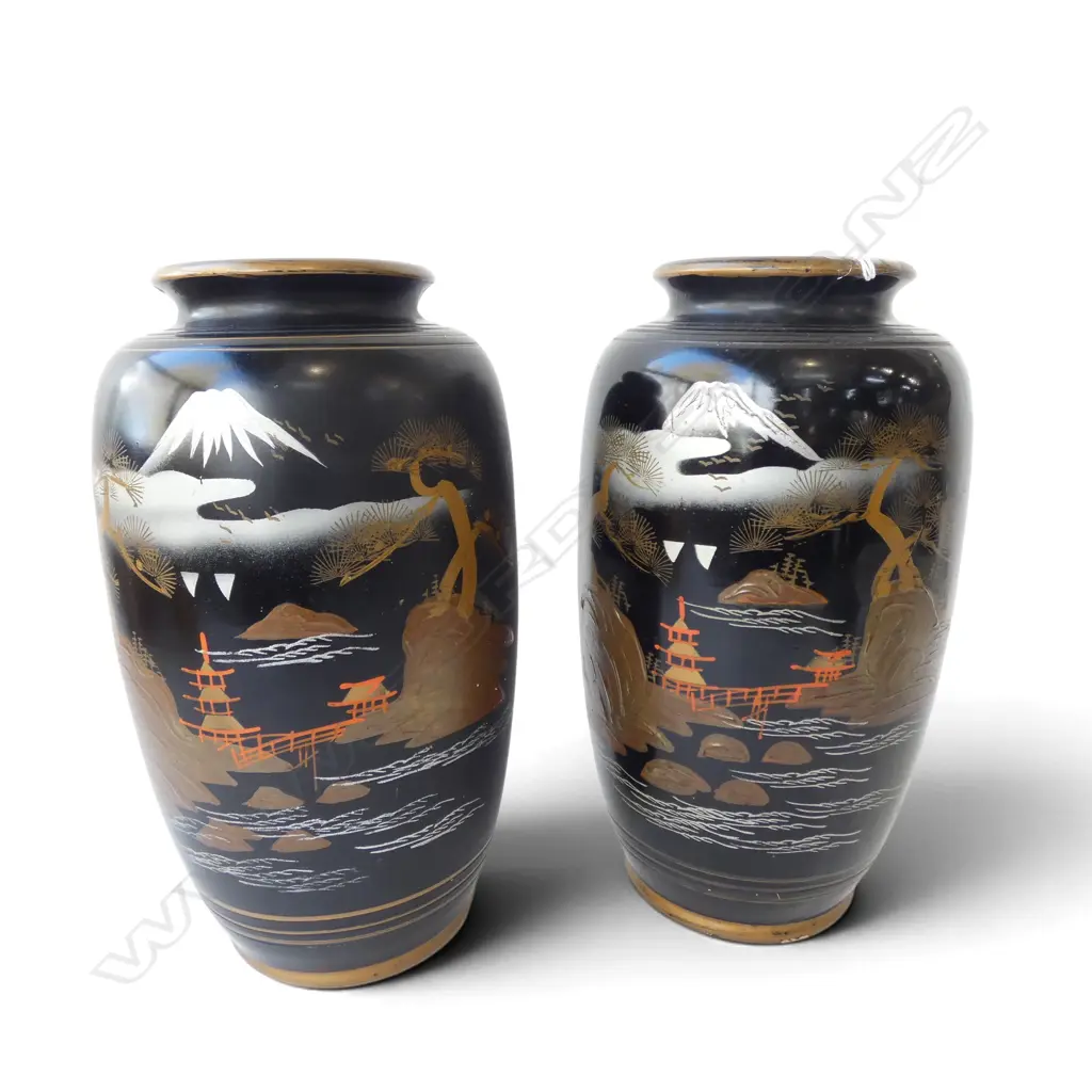 PR JAPANESE CERAMIC VASES H.310mm Image 1++