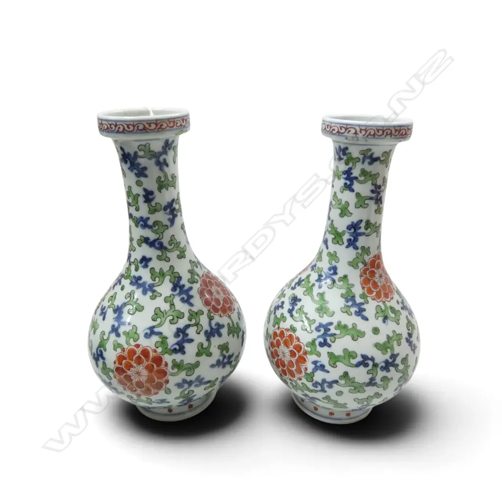 PR CHINESE FLORAL VASES H.190mm Image 1++