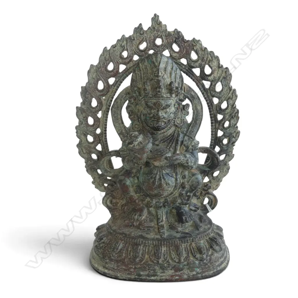 ORIENTAL METAL DEITY FIGURINE H.170mm Image 1++