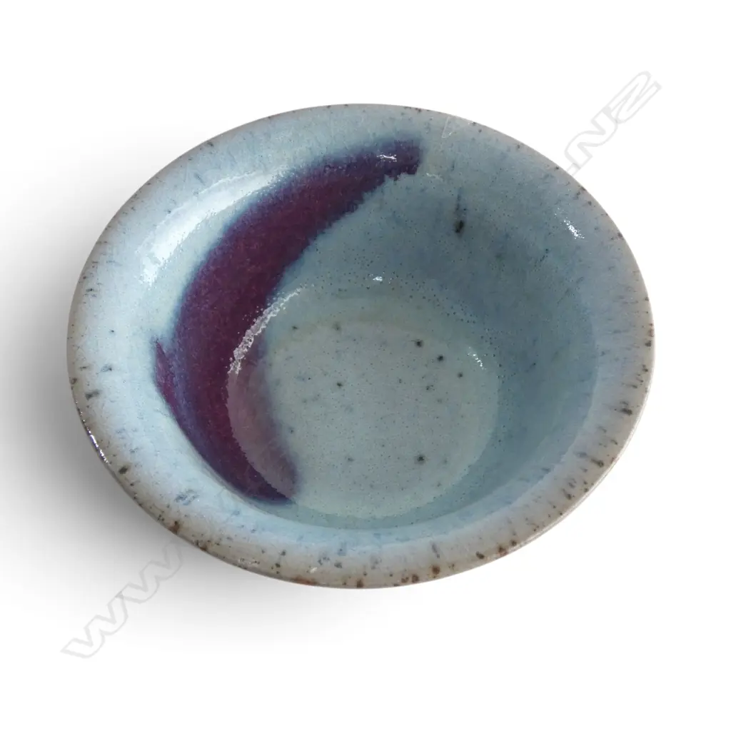 ORIENTAL BLUE GLAZED BOWL H.50mm 90mm dia Image 1++