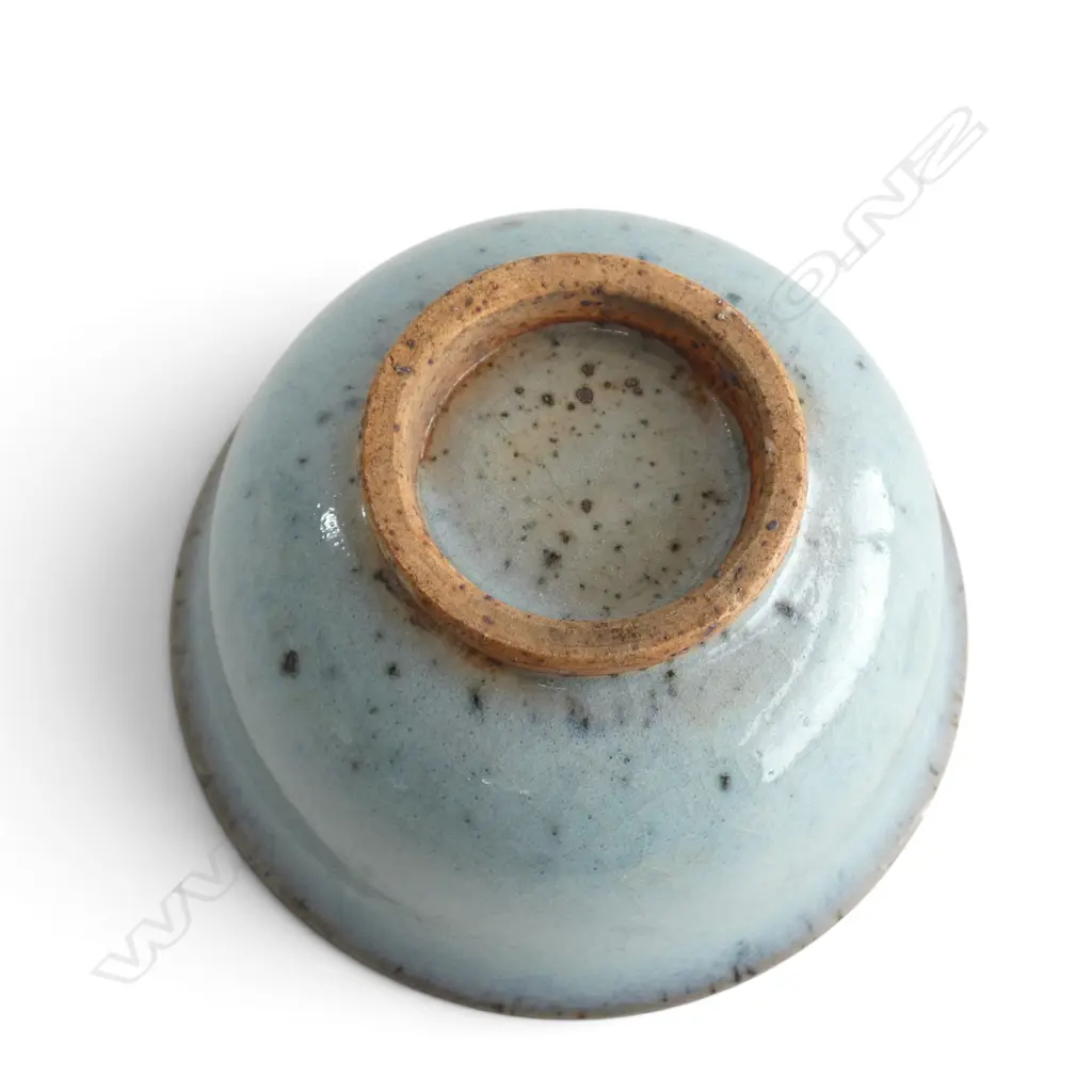 ORIENTAL BLUE GLAZED BOWL H.50mm 90mm dia Image 1++