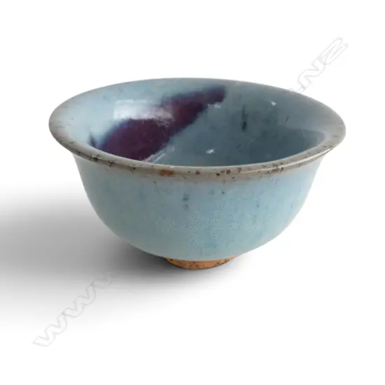 ORIENTAL BLUE GLAZED BOWL H.50mm 90mm dia