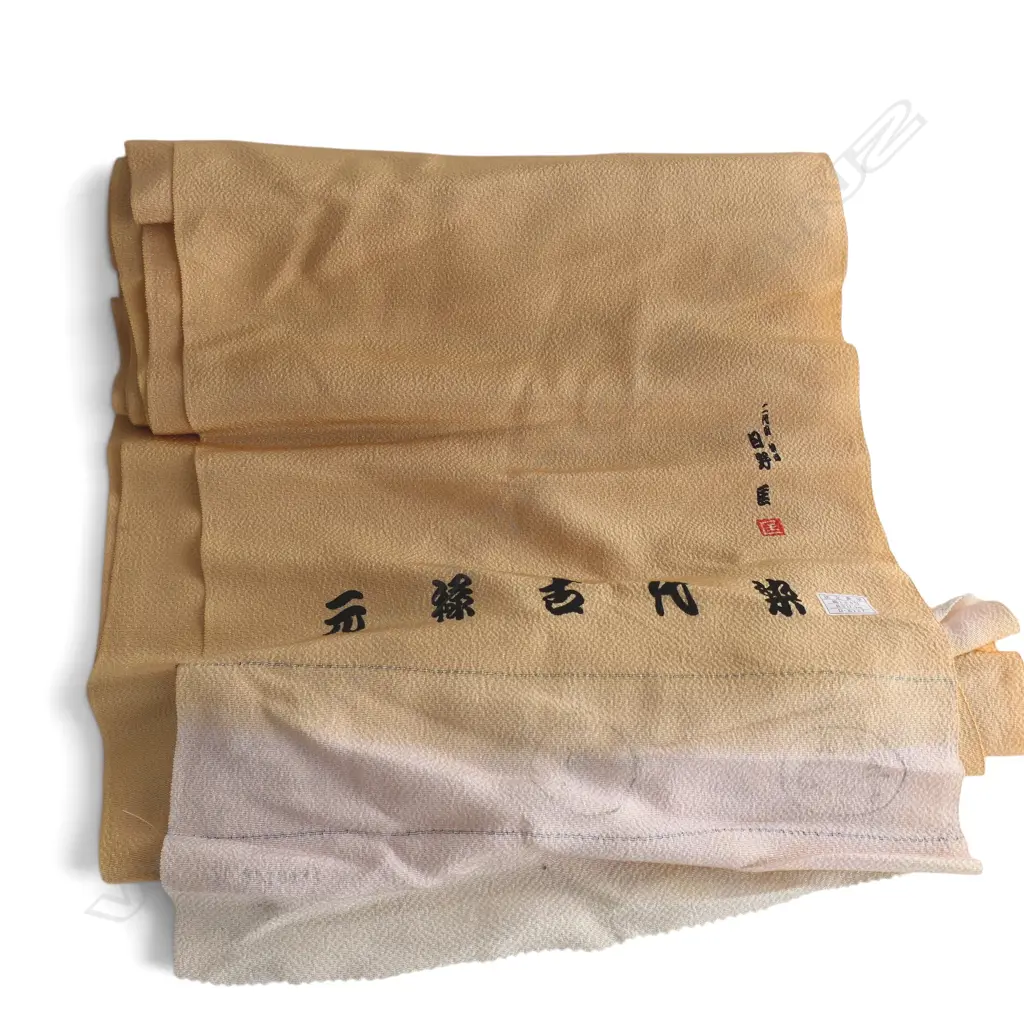 Unused 1980's NISHIJIN TEXTILE (Kyoto) JAPANESE SILK ROLL. L.12m. W.360mm. New old stock Image 1++