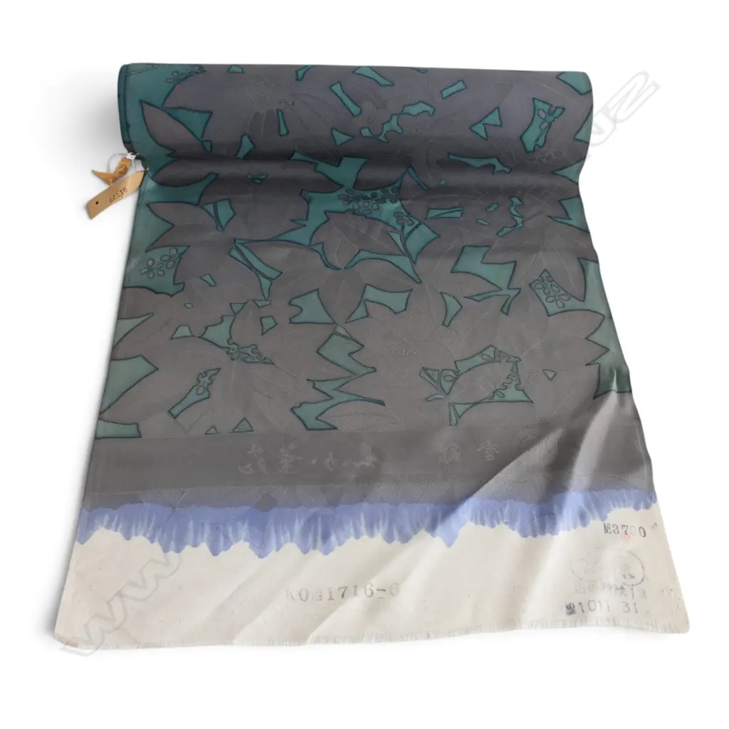 Unused 1980's NISHIJIN TEXTILE (Kyoto) JAPANESE SILK ROLL. L.12m. W.360mm. New old stock Image 1++