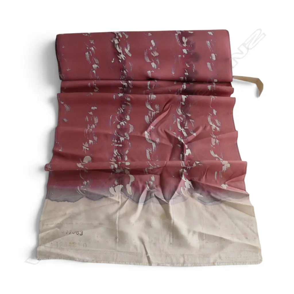 Unused 1980's NISHIJIN TEXTILE (Kyoto) JAPANESE SILK ROLL. L.12m. W.360mm. New old stock Image 1++