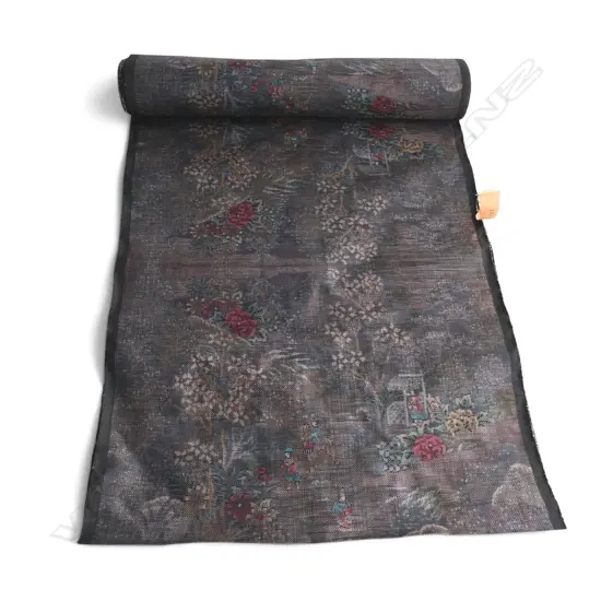 Unused 1980's NISHIJIN TEXTILE (Kyoto) JAPANESE SILK ROLL. L.12m. W.360mm. New old stock