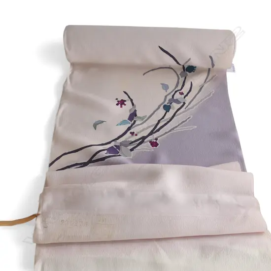 Unused 1980's NISHIJIN TEXTILE (Kyoto) JAPANESE SILK ROLL. L.12m. W.360mm. New old stock