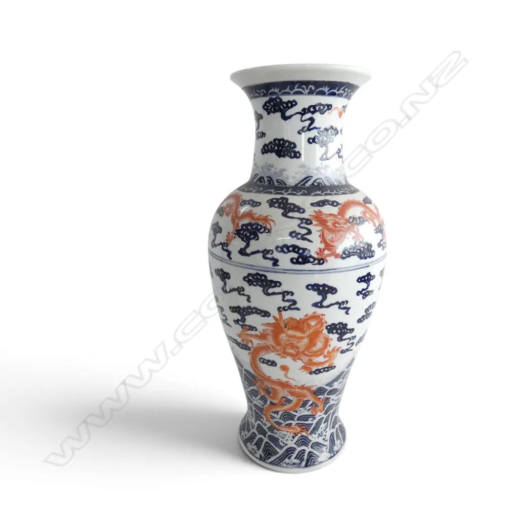 CHINESE VASE H.455mm chips to top rim Image 1++