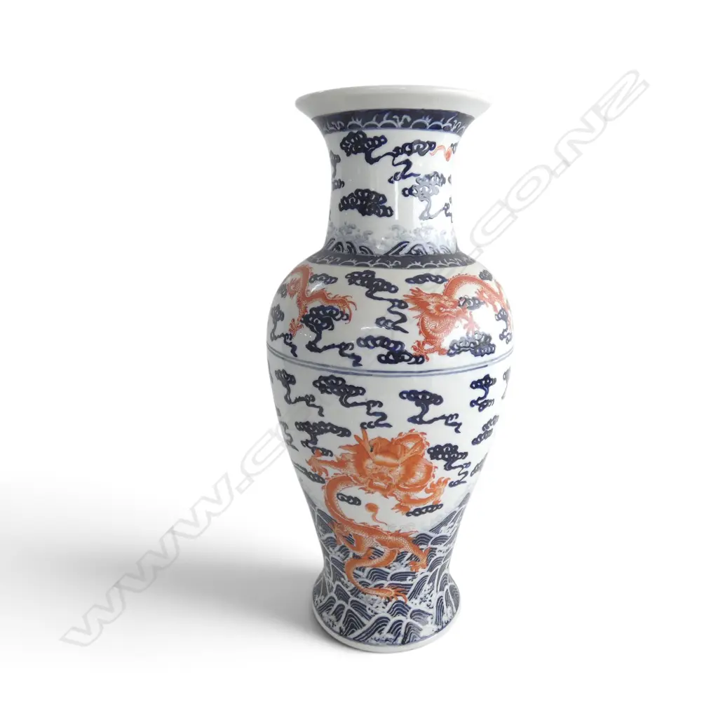 CHINESE VASE H.455mm chips to top rim Image 1++