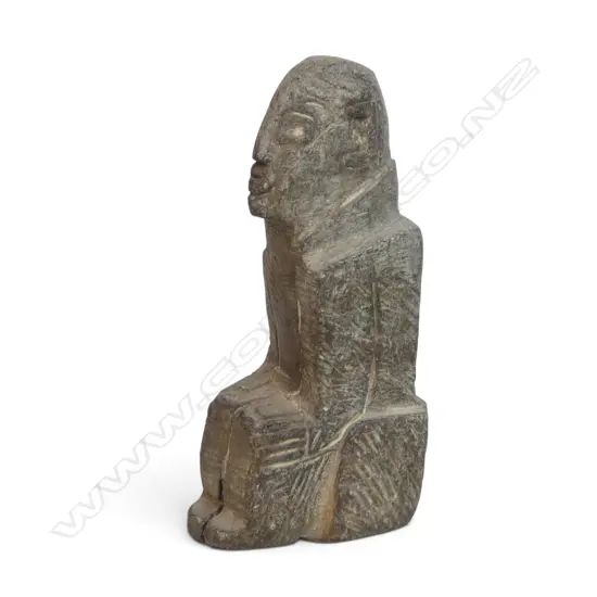 ETHIOPIAN KING SOLOMON CARVED STONE SCULPTURE. 50 X 110MM