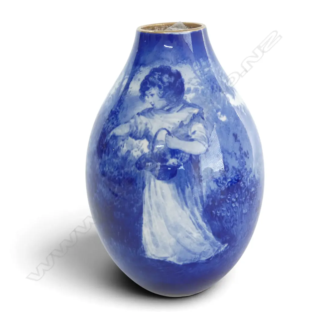 ROYAL DOULTON BLUE CHILDREN LRG VASE, H.175mm Image 1++