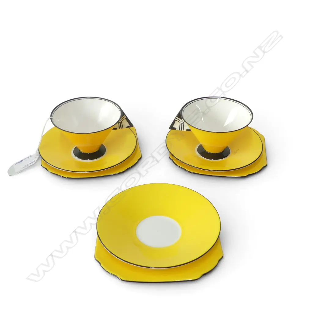 ERIC SLATER FOR SHELLY 2 TRIOS + SAUCER & PLATE Image 1++