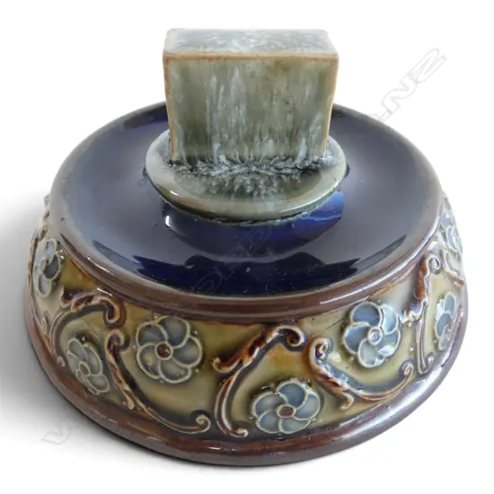 ART NOUVEAU ROYAL DOULTON STONEWARE VESTA STAND Dia.120mm