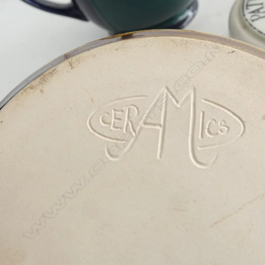 3 ENGLISH CERAMICS; DENBY TEAPOT H.180mm, ANDREW MASON LIDDED DISH, PATUM PEPERIUM RELISH POT Image 1++