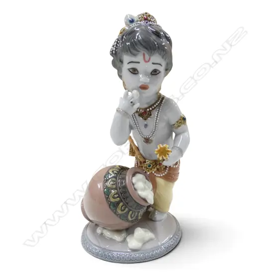 LLADRO 'KISHNA BUTTERTHIEF' FIGURINE H.220mm