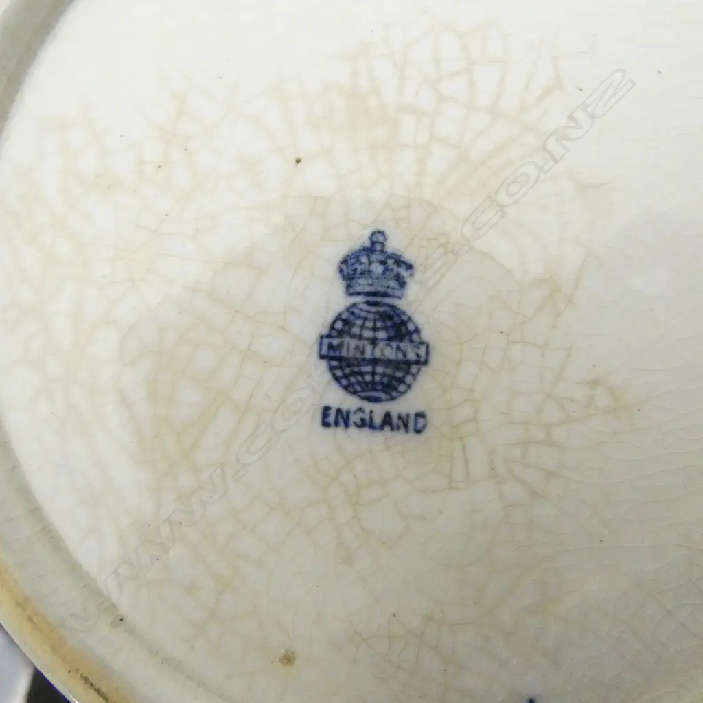 B/W OLD WILLOW PATTERN BREAKFAST CUP & SAUCER, BISCUIT BARREL & 2 OTHER B/W PCES Image 1++