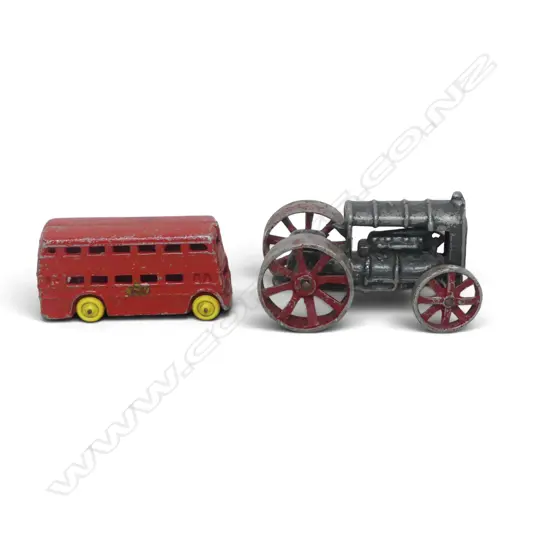 VINTAGE FUN HO! TRACTOR & DOUBLE DECKER L.140mm