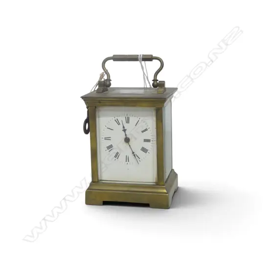 FRENCH CARRIAGE CLOCK w. key H.110mm