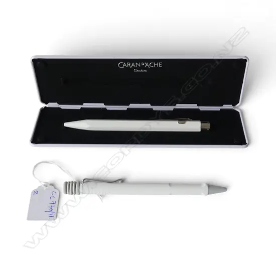 2 PENS; LAMY GERMANY BALL POINT, CARAN D'ACHE GENEVE ROLLER (CASED)