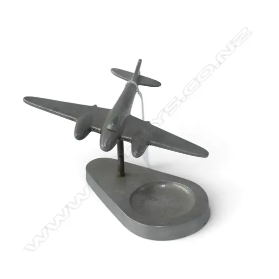 ALUMINIUM AEROPLANE ASHTRAY H.115mm