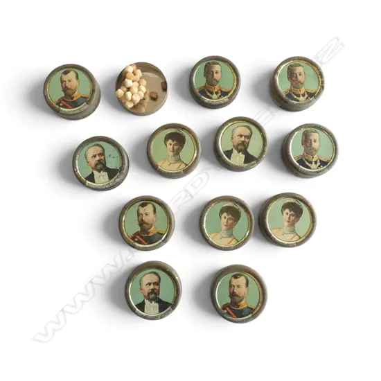 EARLY 20thC PASTILLE SWEET TINS 45mm dia