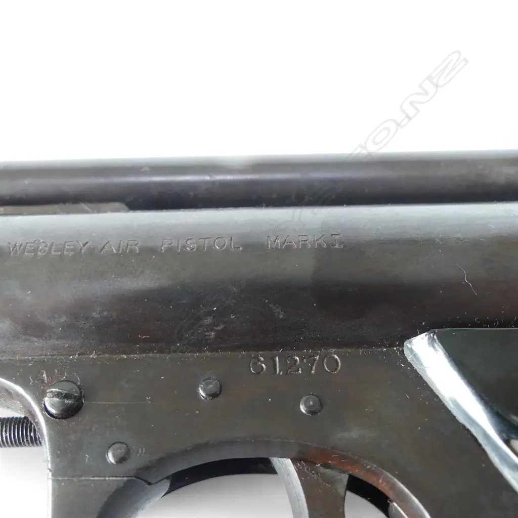 VINTAGE WEBLEY AIR PISTOL. .177 cal. Serial # J10942. w 2 pins on trigger Image 1++
