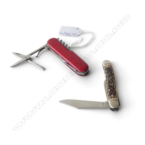 SWISS ARMY KNIFE L.85mm hairline / chips, IMPERIAL USA POCKET KNIFE