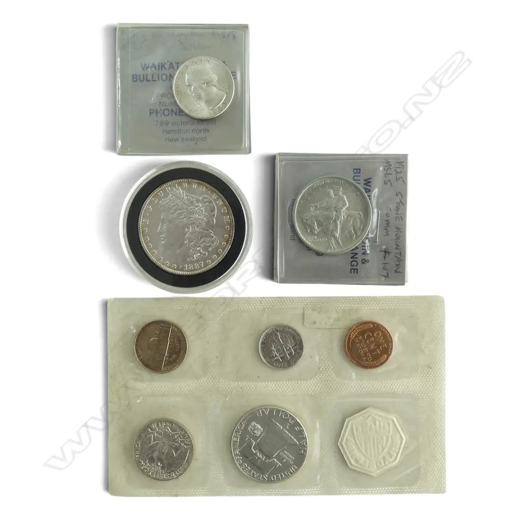 3 U.S.A. SILVER COINS + COIN SET  Image 1++