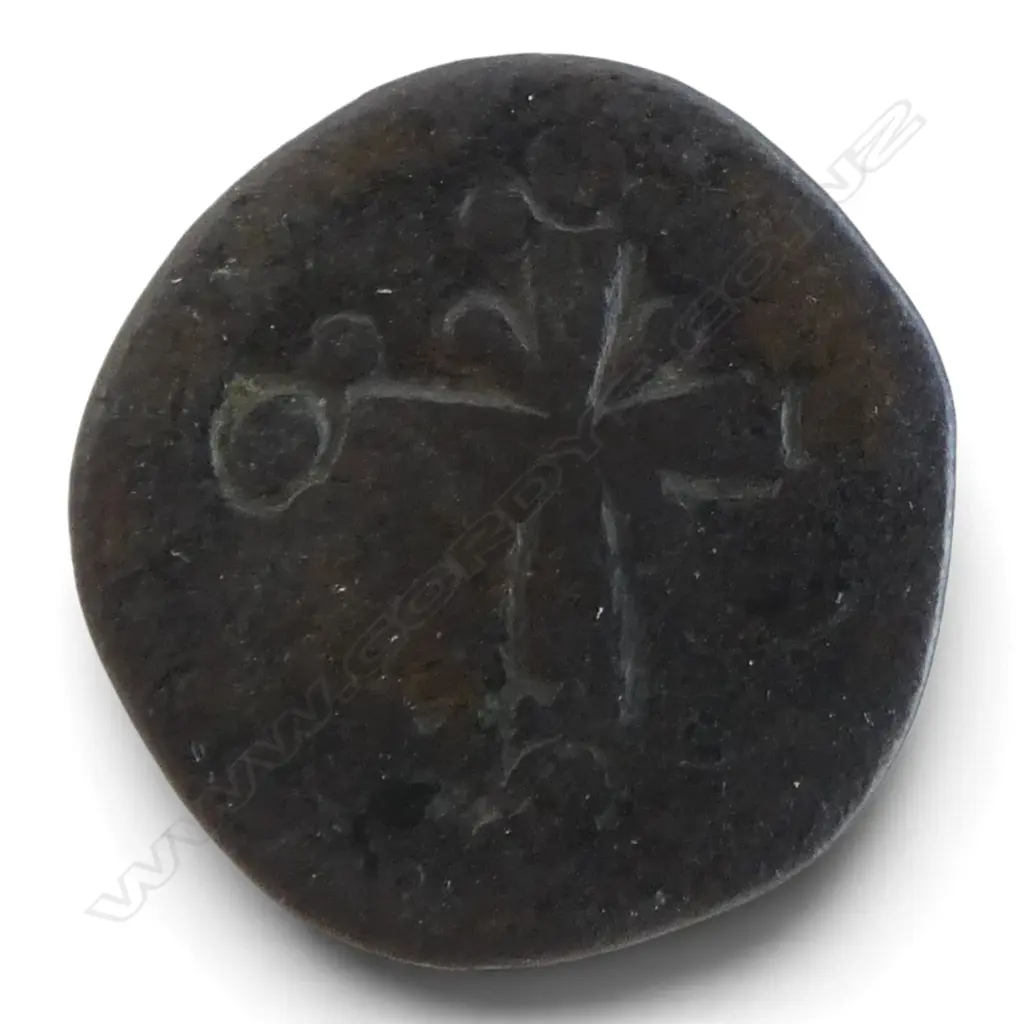 COIN BYZANTINE 1st CRUSADE FOLLIS 1078-1081 REIGN OF NICEPHORUS WITH ARABIC COUNTER STAMP Image 1++