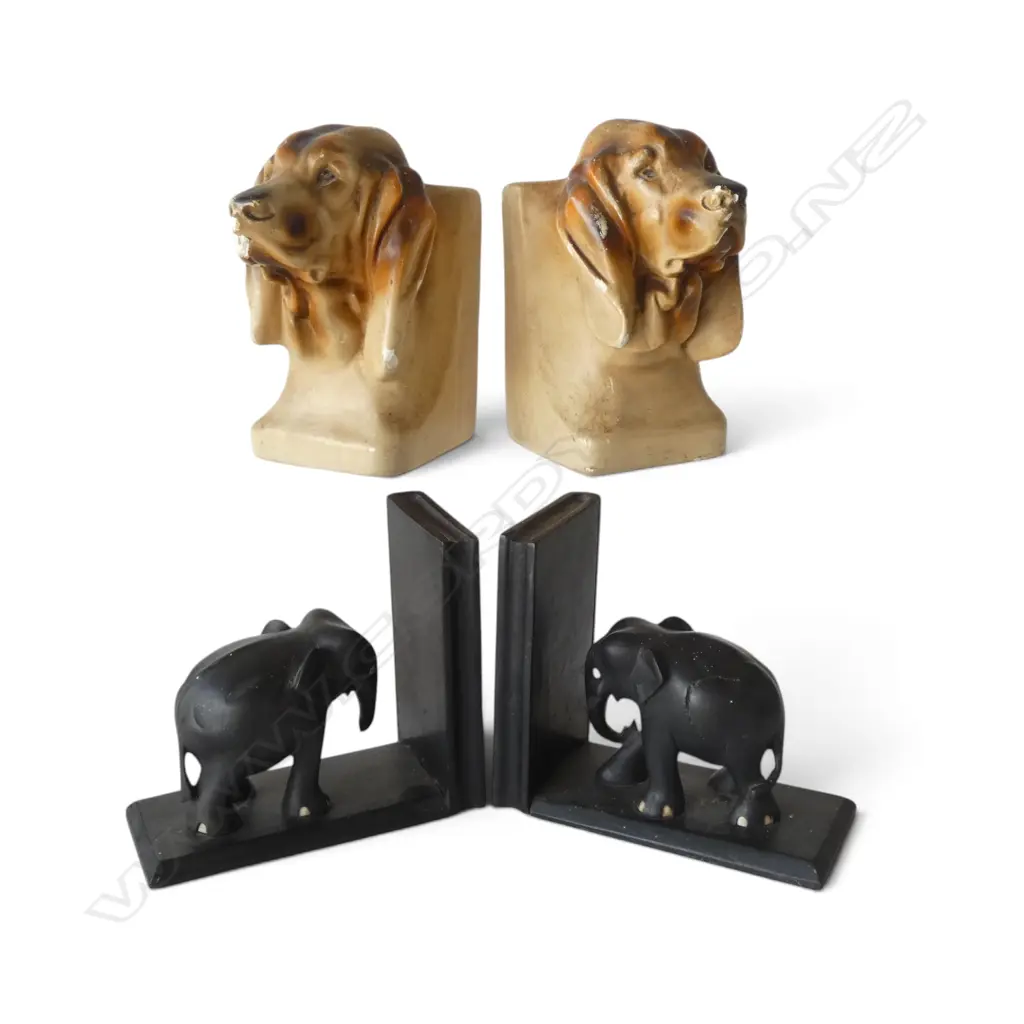 PR HOUND & PR ELEPHANT BOOKSHELF ENDS H.160mm faults Image 1++