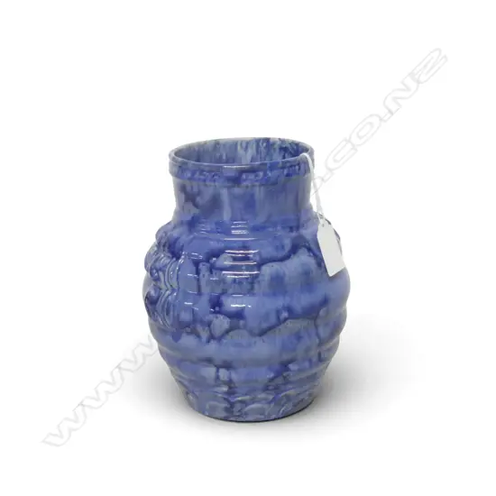 TEMUKA WARE VASE blue glaze H.180mm
