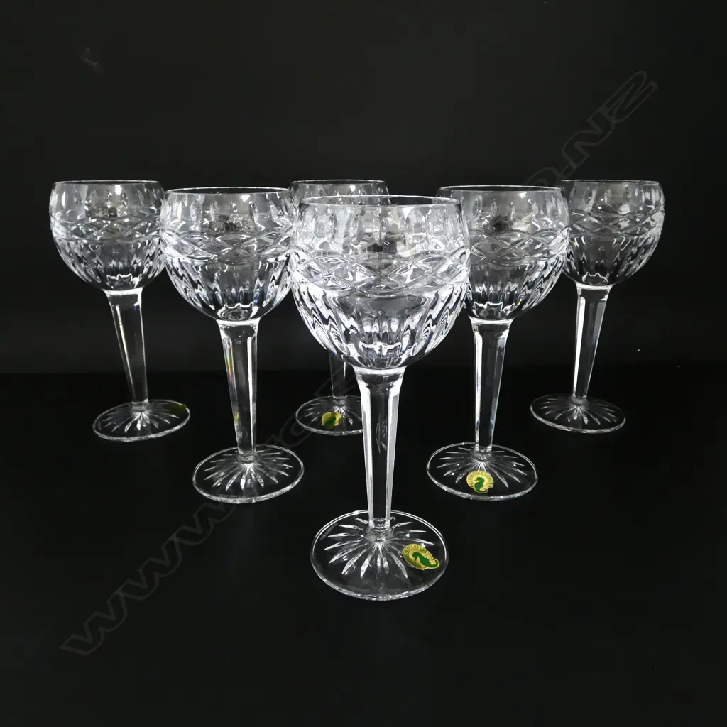 SET 6 WATERFORD 'KELLS' HOCK WINE GLASSES as new in boxes Image 1++