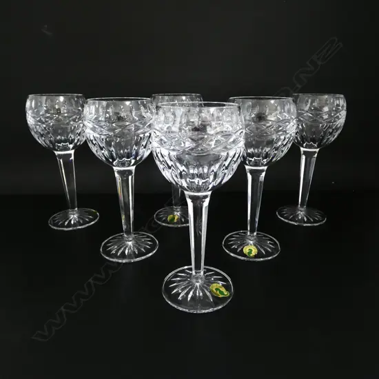 SET 6 WATERFORD 'KELLS' HOCK WINE GLASSES as new in boxes