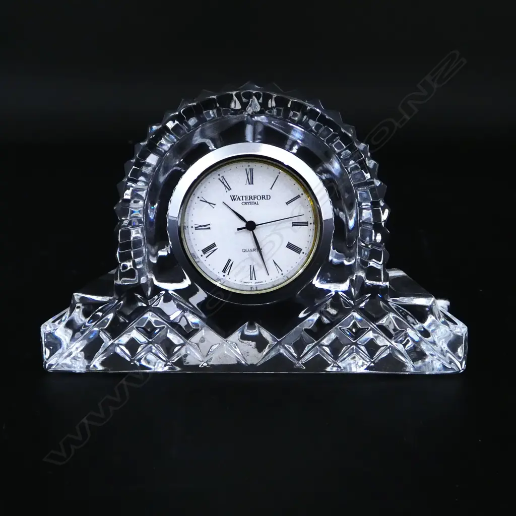 VINTAGE WATERFORD CRYSTAL CLOCK WORKING L100MM Image 1++