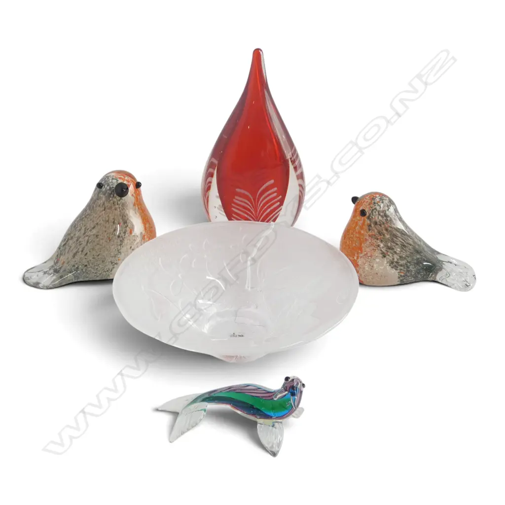 5 PCES OF ART GLASS H.160mm Image 1++